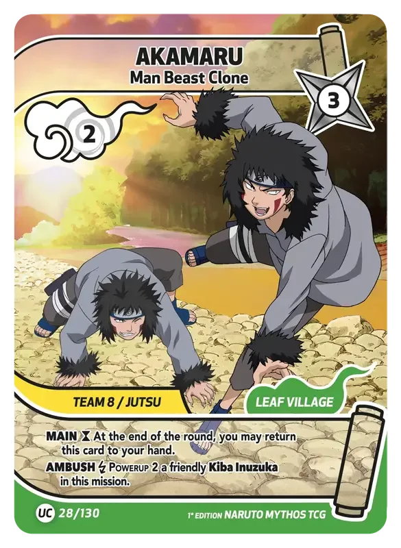 Naruto Konoha Shido Card List - Akamaru 028/130