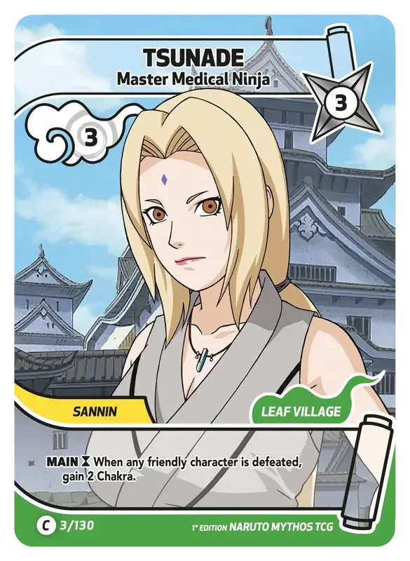 Naruto Konoha Shido Card List - Tsunade 003/130