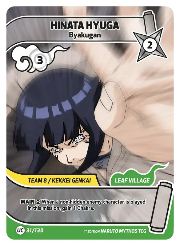 Naruto Konoha Shido Card List - Hinata Hyuga 031/130
