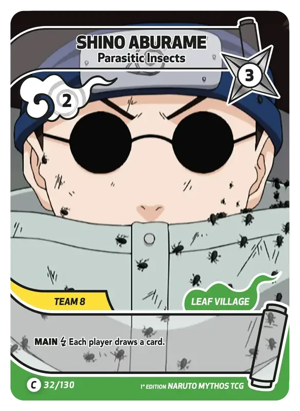 Naruto Konoha Shido Card List - Shino Aburame 032/130