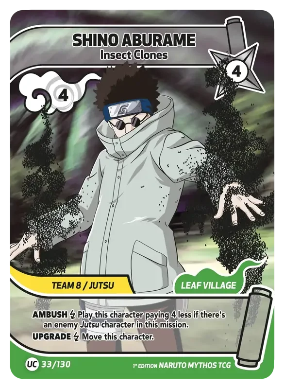 Naruto Konoha Shido Card List - Shino Aburame 033/130