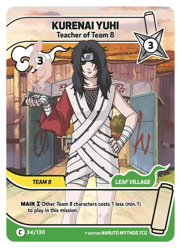 Naruto Konoha Shido Card List - Kurenai Yuhi 034/130