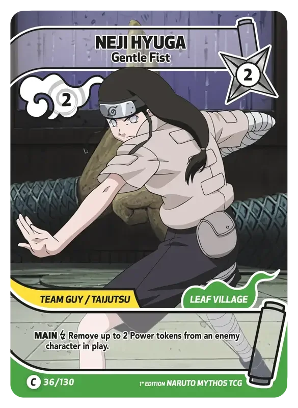 Naruto Konoha Shido Card List - Neji Hyuga 036/130