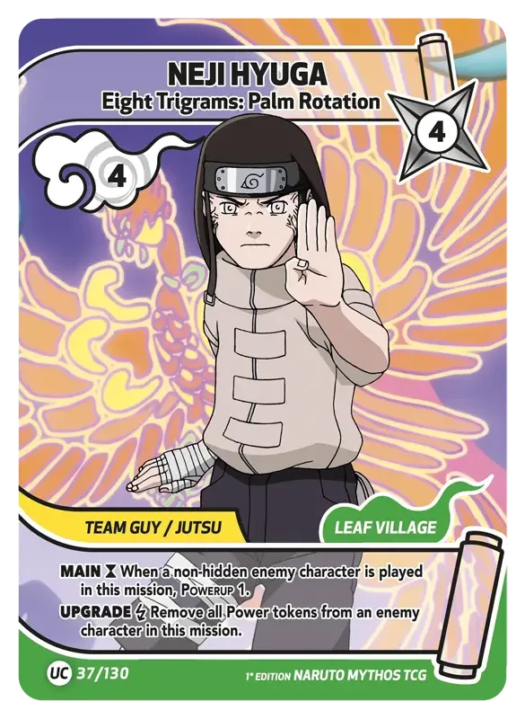 Naruto Konoha Shido Card List - Neji Hyuga 037/130