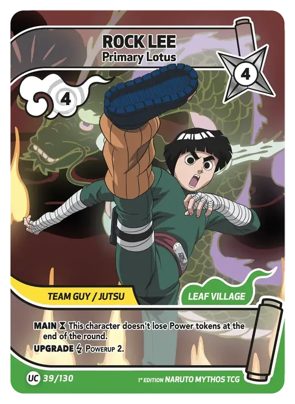 Naruto Konoha Shido Card List - Rock Lee 039/130