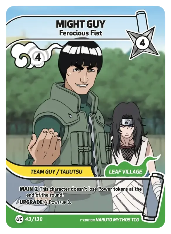 Naruto Konoha Shido Card List - Might Guy 043/130