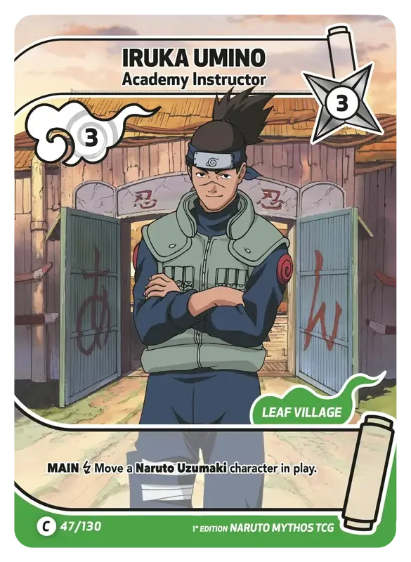 Naruto Konoha Shido Card List - Iruka Umino 047/130