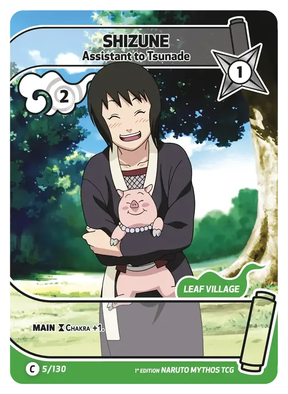Naruto Konoha Shido Card List - Shizune 005/130