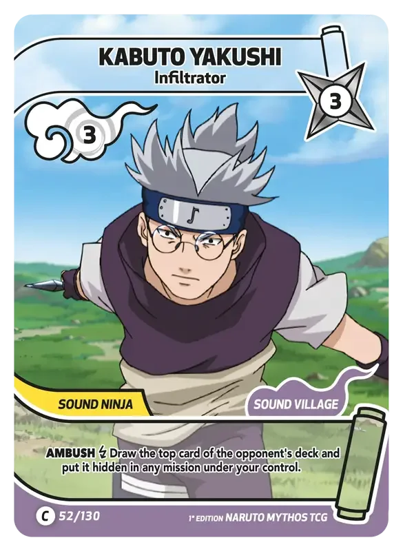 Naruto Konoha Shido Card List - Kabuto Yakushi 052/130