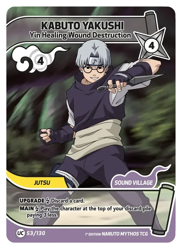Naruto Konoha Shido Card List - Kabuto Yakushi 053/130