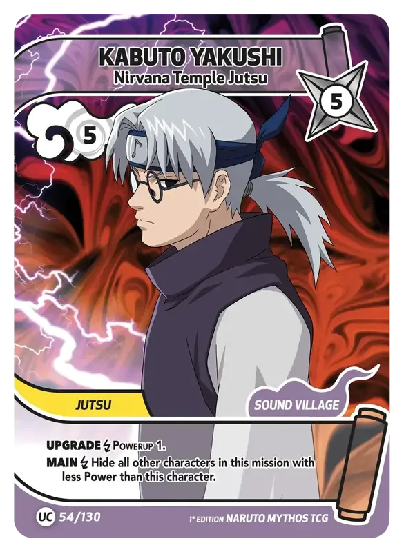 Naruto Konoha Shido Card List - Kabuto Yakushi 054/130