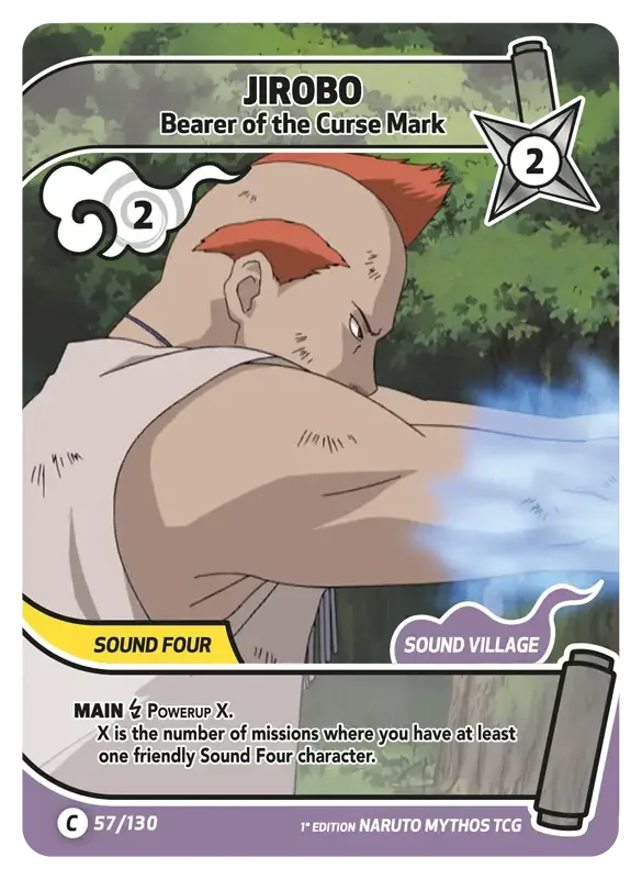 Naruto Konoha Shido Card List - Jirobo 057/130