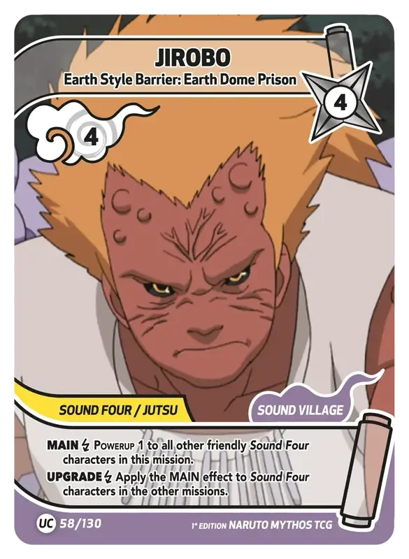 Naruto Konoha Shido Card List - Jirobo 058/130