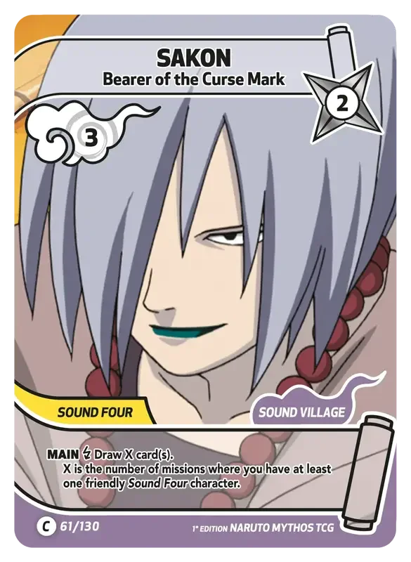 Naruto Konoha Shido Card List - Sakon 061/130