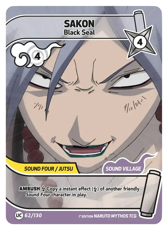 Naruto Konoha Shido Card List - Sakon 062/130