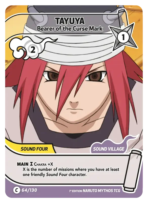 Naruto Konoha Shido Card List - Tayuya 064/130