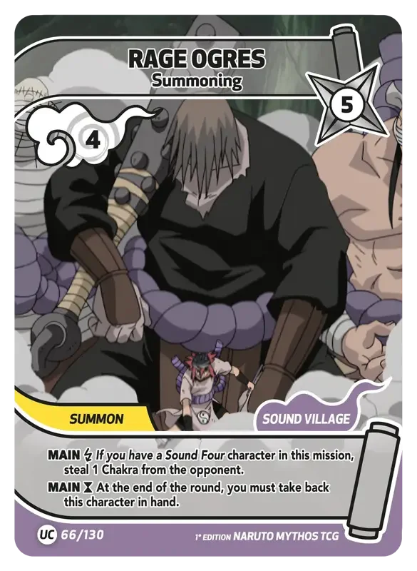 Naruto Konoha Shido Card List - Rage Ogres 066/130