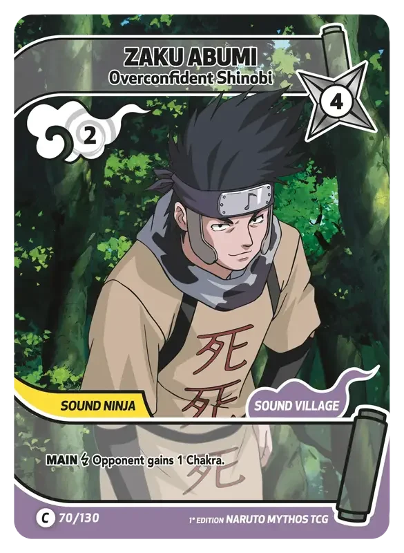 Naruto Konoha Shido Card List - Zaku Abumi 070/130