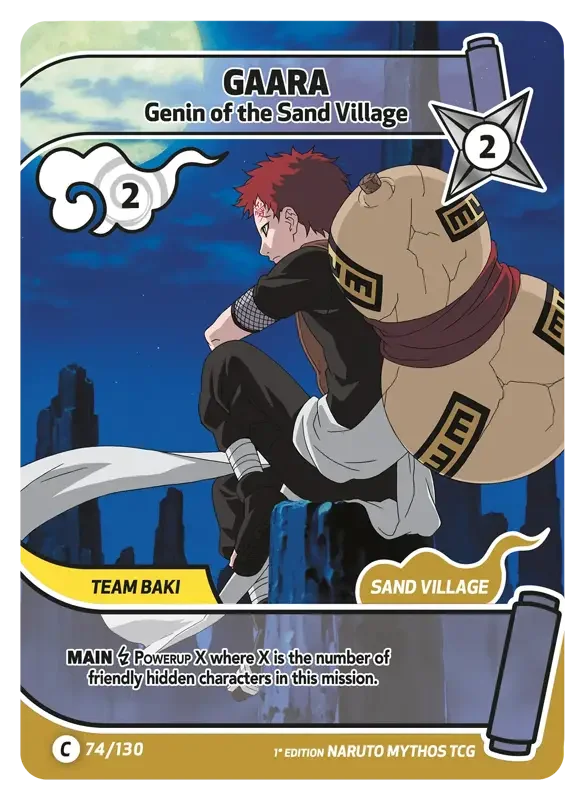 Naruto Konoha Shido Card List - Gaara 074/130