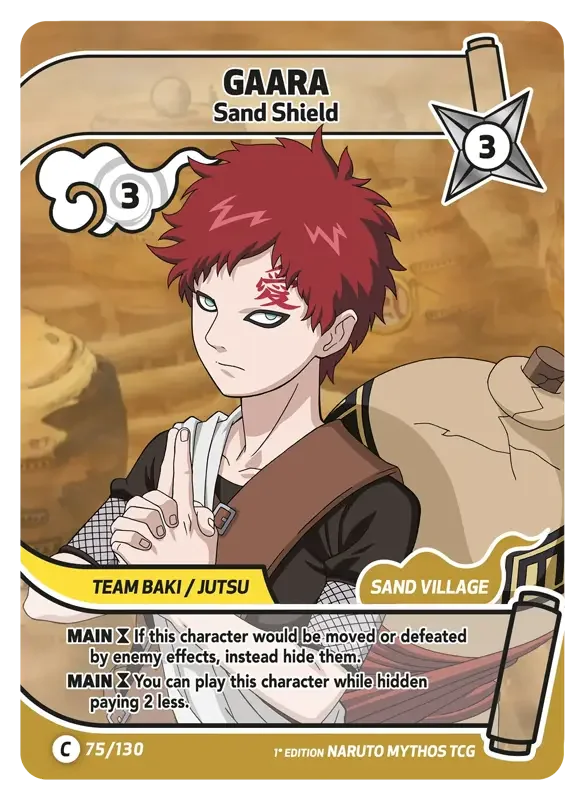 Naruto Konoha Shido Card List - Gaara 075/130