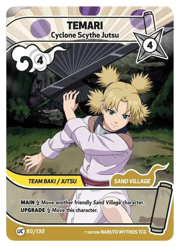 Naruto Konoha Shido Card List - Temari 080/130