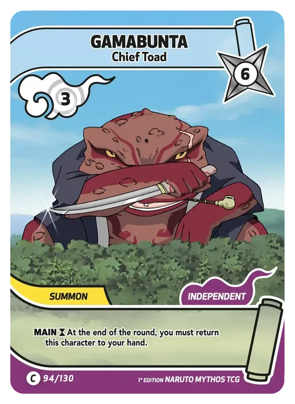 Naruto Konoha Shido Card List - Gamabunta 094/130