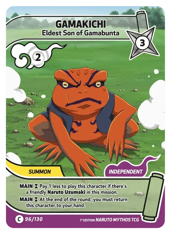 Naruto Konoha Shido Card List - Gamakichi 096/130