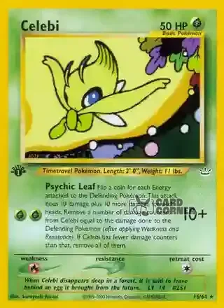 Neo Revelation Kartenliste - Celebi 16/64