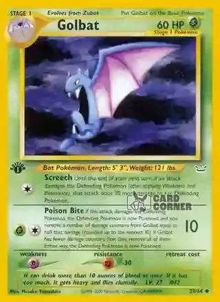 Neo Revelation Kartenliste - Golbat 29/64