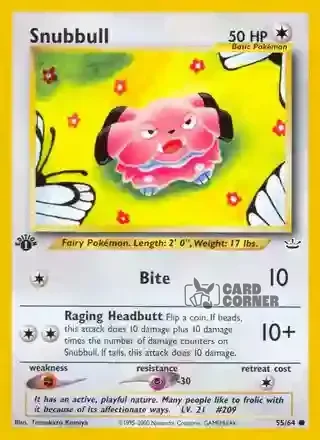 Neo Revelation Kartenliste - Snubbull 55/64