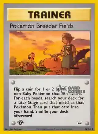 Neo Revelation Kartenliste - Pokémon-Aufzuchtfelder 62/64