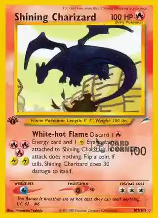 Neo Destiny Kartenliste - Schimmerndes Glurak 107/105