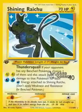 Neo Destiny Kartenliste - Schimmerndes Raichu 111/105
