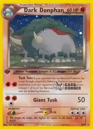 Neo Destiny Kartenliste - Dunkles Donphan 3/105