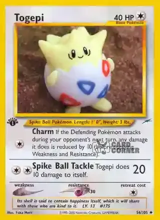 Neo Destiny Kartenliste - Togepi 56/105