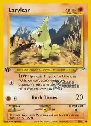 Neo Destiny Kartenliste - Larvitar 70/105
