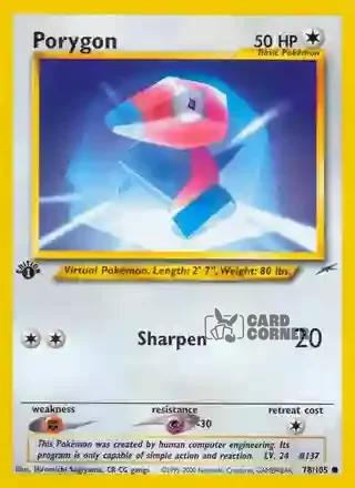 Neo Destiny Kartenliste - Porygon 78/105