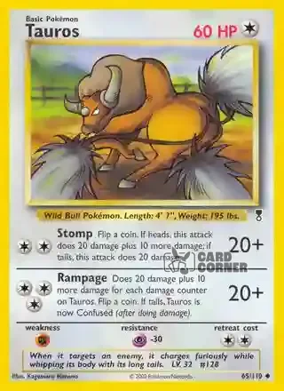 Legendary Collection Kartenliste - Tauros 65/110