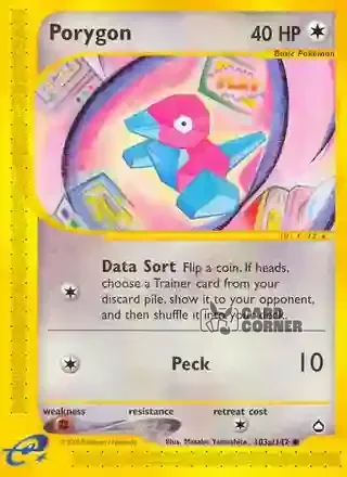 Aquapolis Kartenliste - Porygon 103b/147
