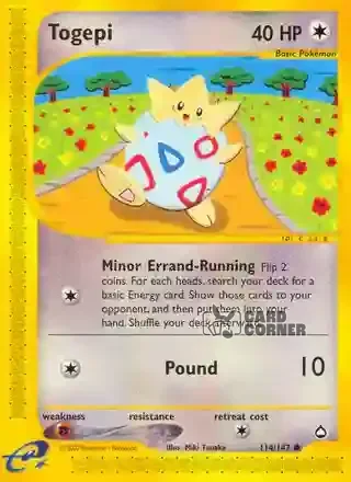 Aquapolis Kartenliste - Togepi 114/147