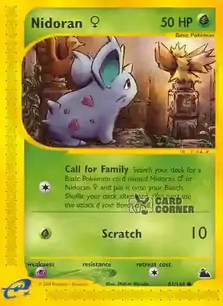 Skyridge Kartenliste - Nidoran♀ 81/144