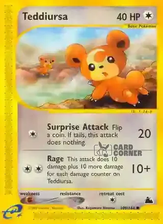 Skyridge Kartenliste - Teddiursa 109/144