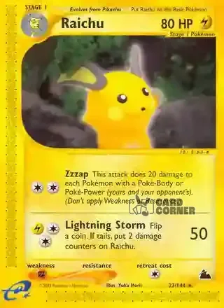 Skyridge Kartenliste - Raichu 27/144