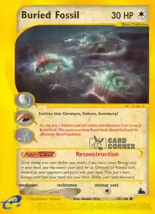 Skyridge Kartenliste - Vergrabenes Fossil 47/144