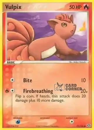 EX Emerald Kartenliste - Vulpix 72/106