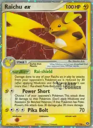 EX Emerald Kartenliste - Raichu ex 97/106