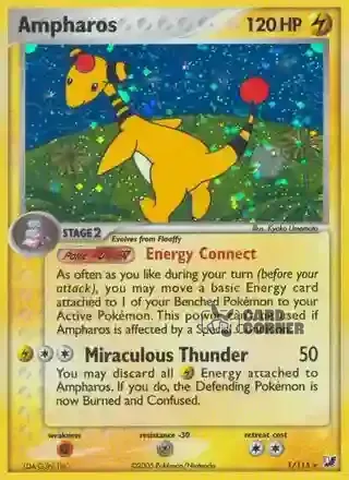 EX Unseen Forces Kartenliste - Ampharos 1/115