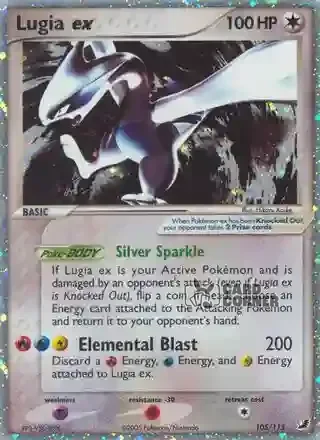 EX Unseen Forces Kartenliste - Lugia ex 105/115