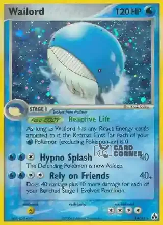 EX Legend Maker Kartenliste - Wailord 14/92
