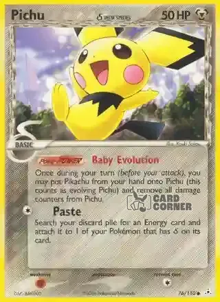 EX Holon Phantoms Kartenliste - Pichu δ 76/110